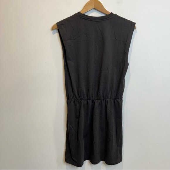 H&M Divided Sleeveless Jersey Mini Tee Shirt Dress Dark Grey - Picture 6 of 6